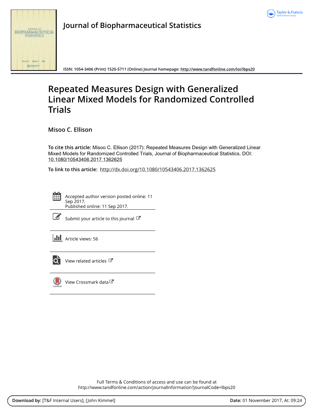 Repeated Measures Design with Generalized Linear Mixed Models for Randomized Controlled Trials