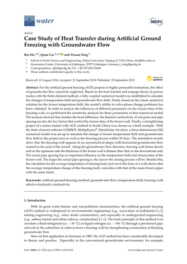 Case Study of Heat Transfer During Artificial Ground Freezing With