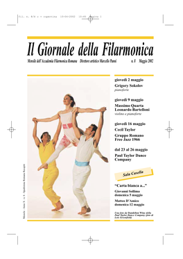 Il Giornale Della Filarmonica Mensile Dell’Accademia Filarmonica Romana Direttore Artistico Marcello Panni N