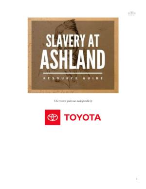 Slavery at Ashland Resource Guide
