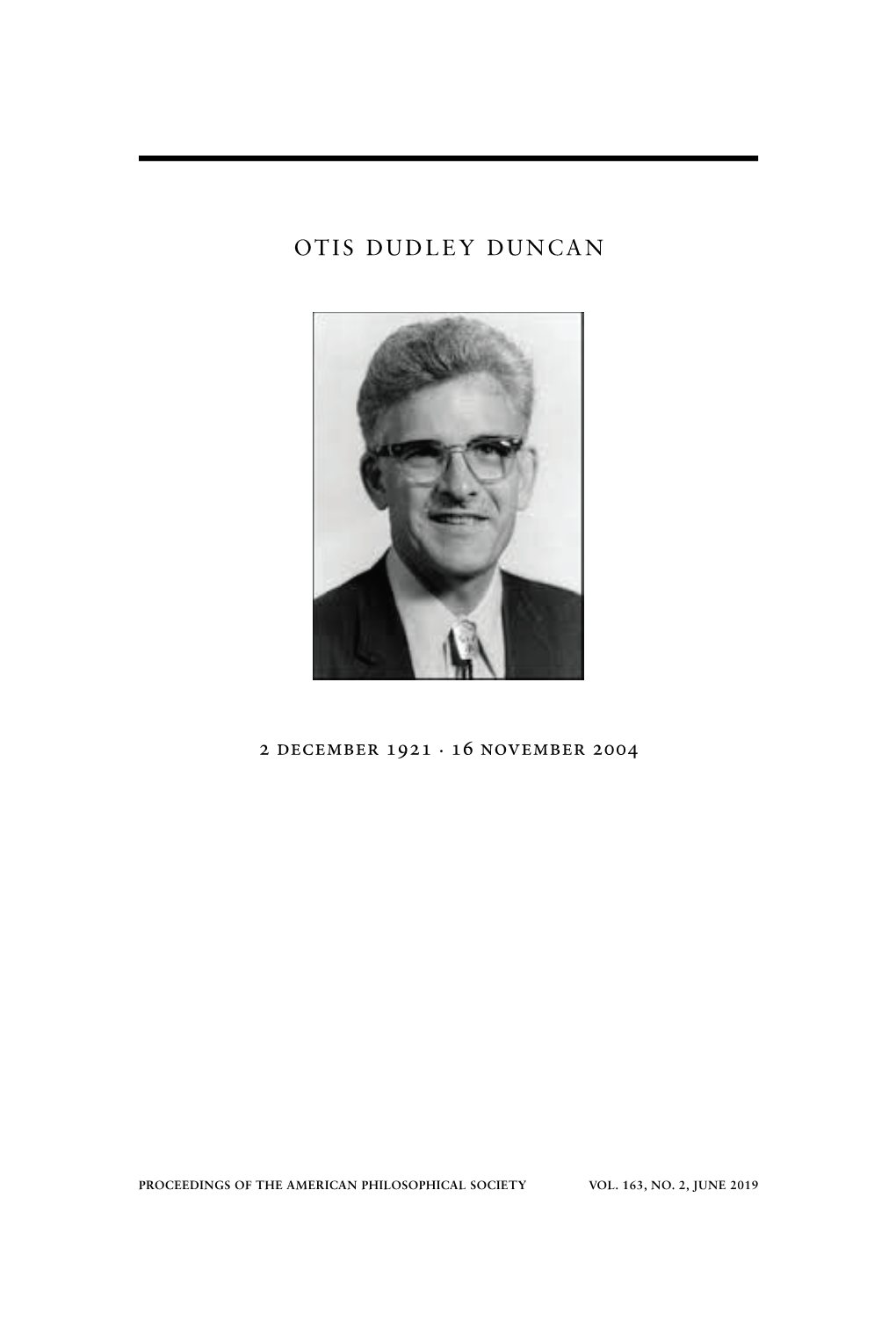 Otis Dudley Duncan