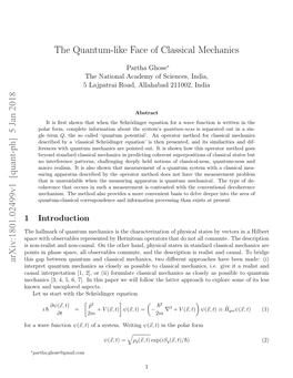 The Quantum-Like Face of Classical Mechanics