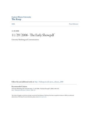 The Early Show.Pdf" (2006)