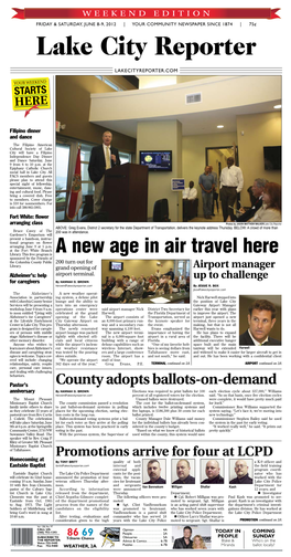 A New Age in Air Travel Here Sponsored by the Friends of the Columbia County Public 200 Turn out for Library