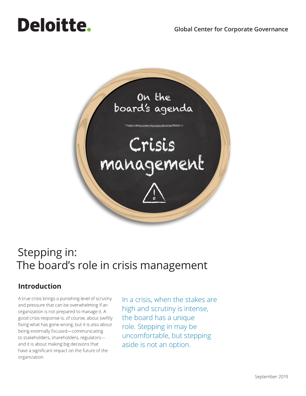 Crisis Management