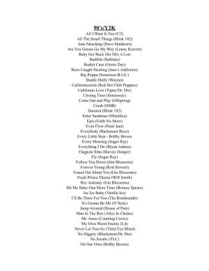 90S Song List.Pages
