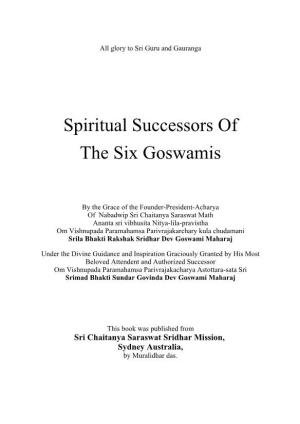 Spiritual Successors of the Six Goswamis