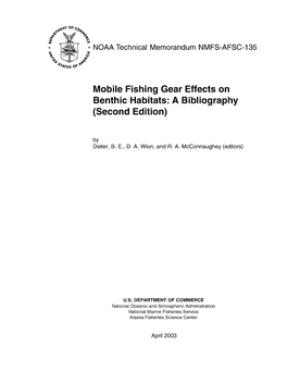 Mobile Fishing Gear Effects on Benthic Habitats: a Bibliography (Second Edition)