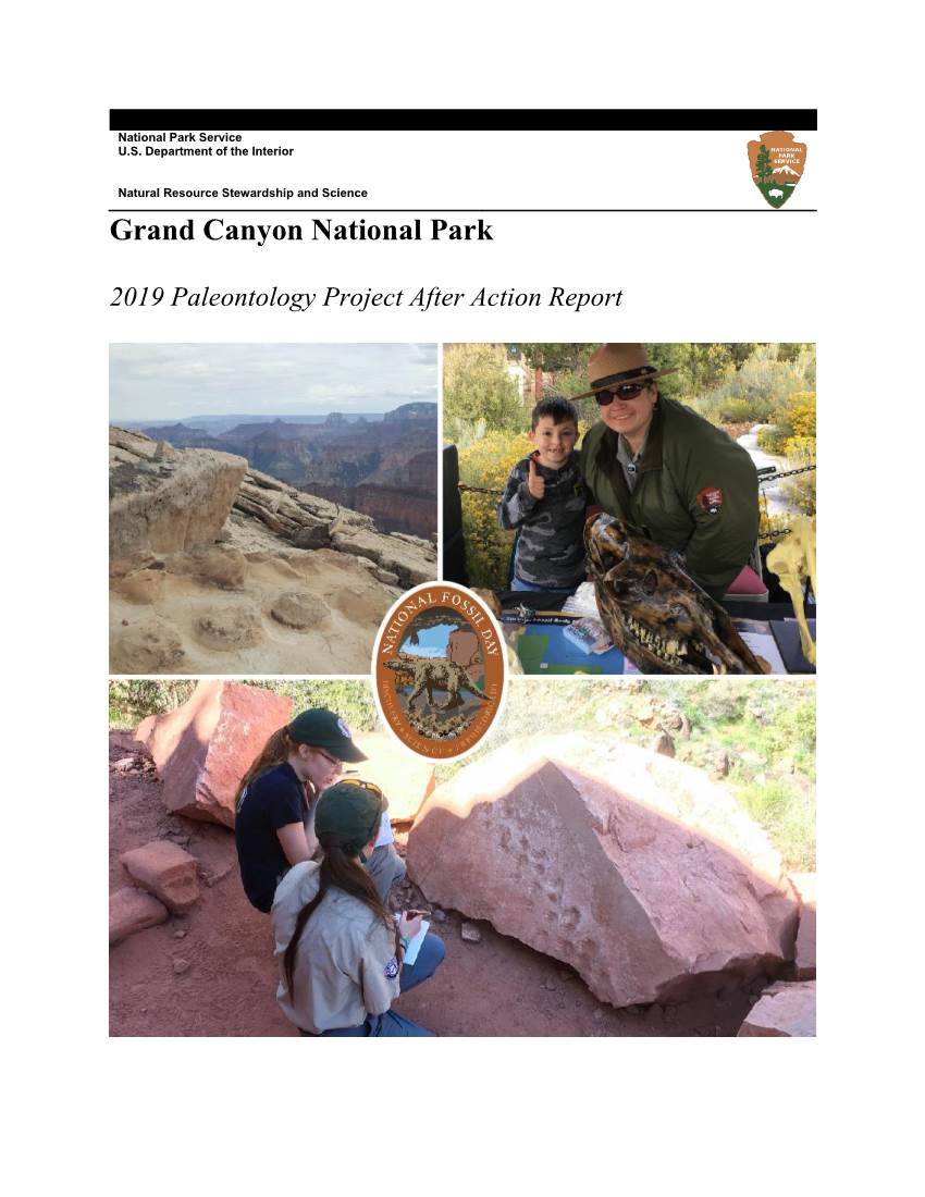 2019 Paleontology After Action Report, Grand Canyon National Park