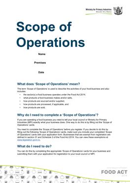Scope of Operations Name