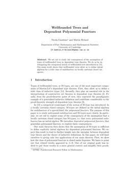 Wellfounded Trees and Dependent Polynomial Functors