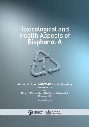 Toxicological and Health Aspects of Bisphenol A