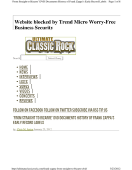 Website Blocked by Trend Micro Worry-Free Business Security