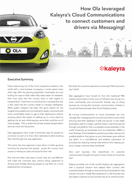 How Ola Leveraged Kaleyra's Cloud Communications to Connect