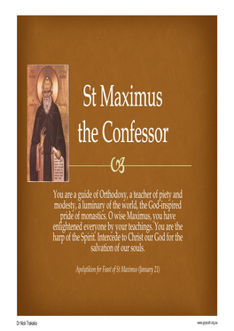 Who Was St Maximus?