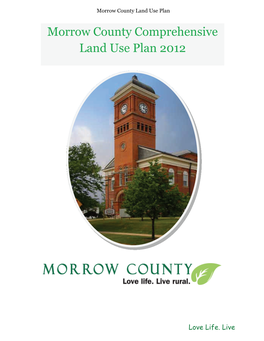 Morrow County Comprehensive Land Use Plan 2012
