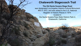 Chatsworth Stagecoach Trail
