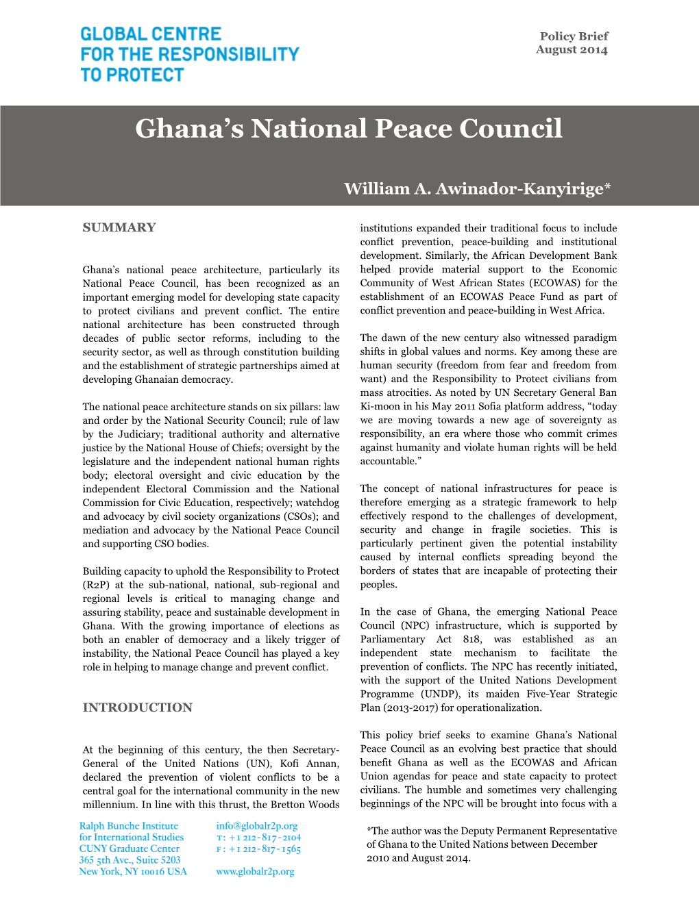 Ghana's National Peace Council