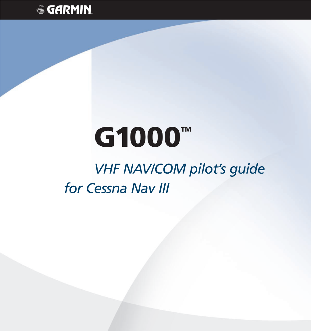 G1000 VHF NAV-COM Guide