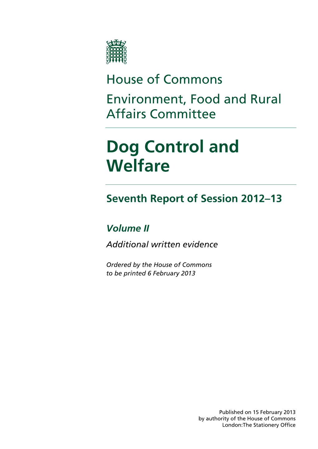 Dog Control and Welfare