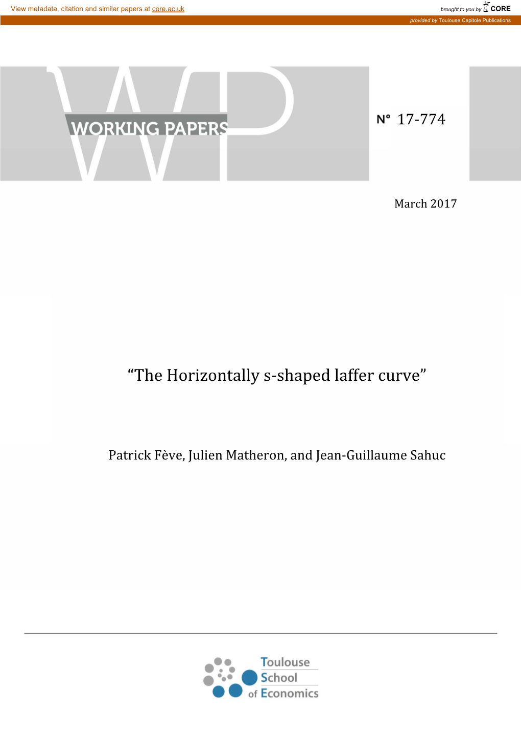 “The Horizontally S‐Shaped Laffer Curve”