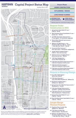 Capital Project Status Map Project Phase Updated March 2021 UNDER CONSTRUCTION