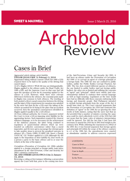 Archbold Review 2