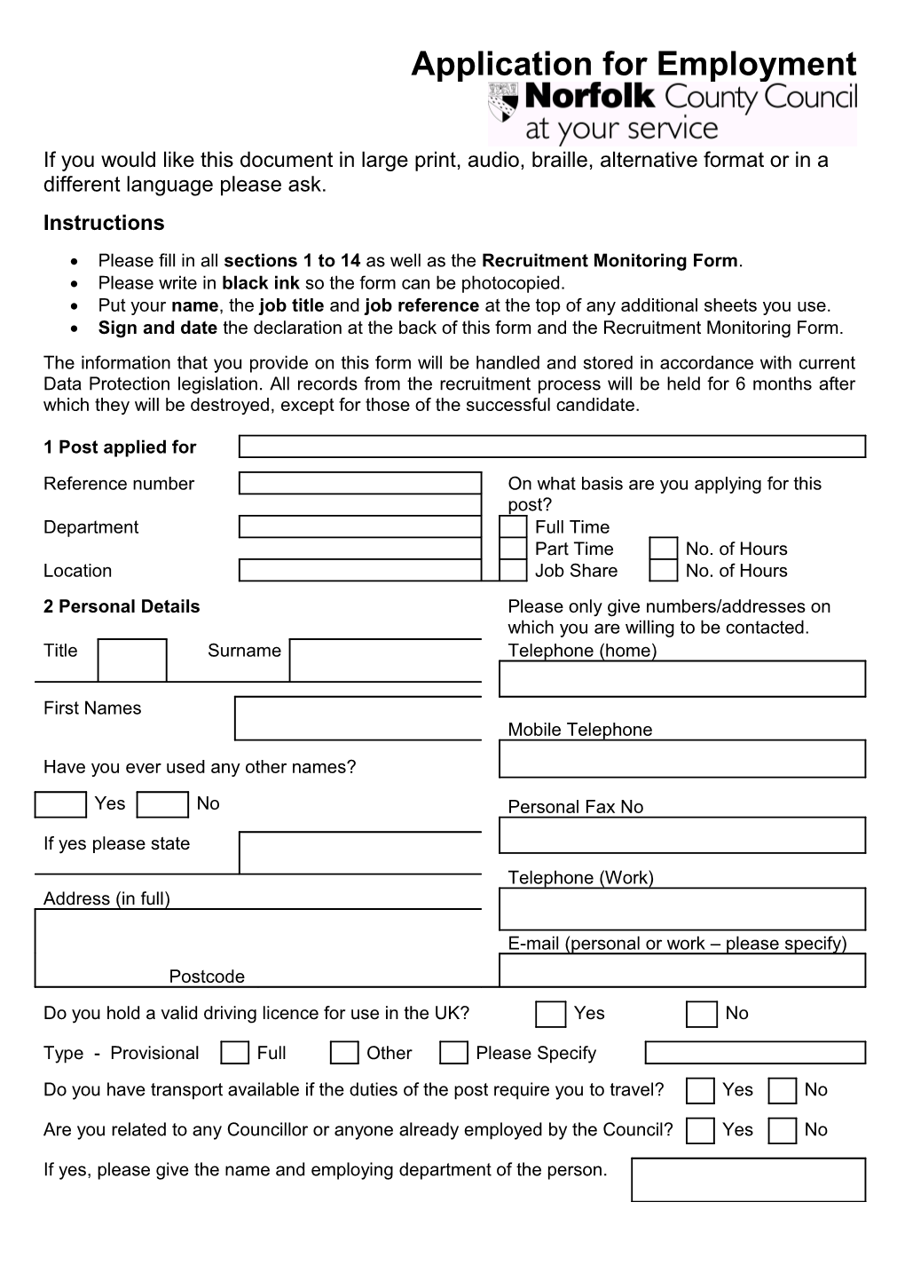 Application for Employment s55