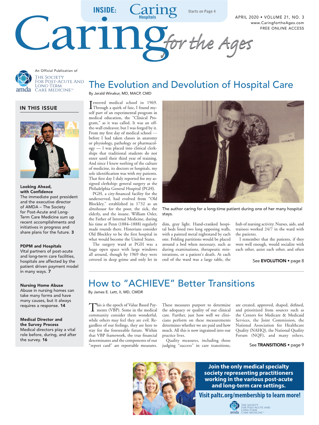 The Evolution and Devolution of Hospital Care by Jerald Winakur, MD, MACP, CMD
