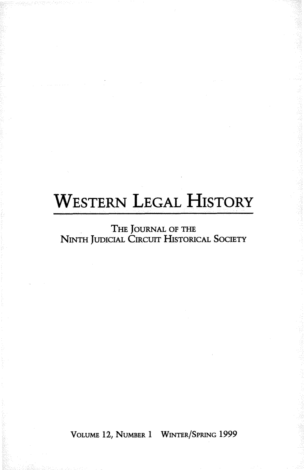 Western Legal History