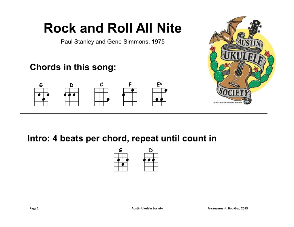 Rock and Roll All Nite.Ppt