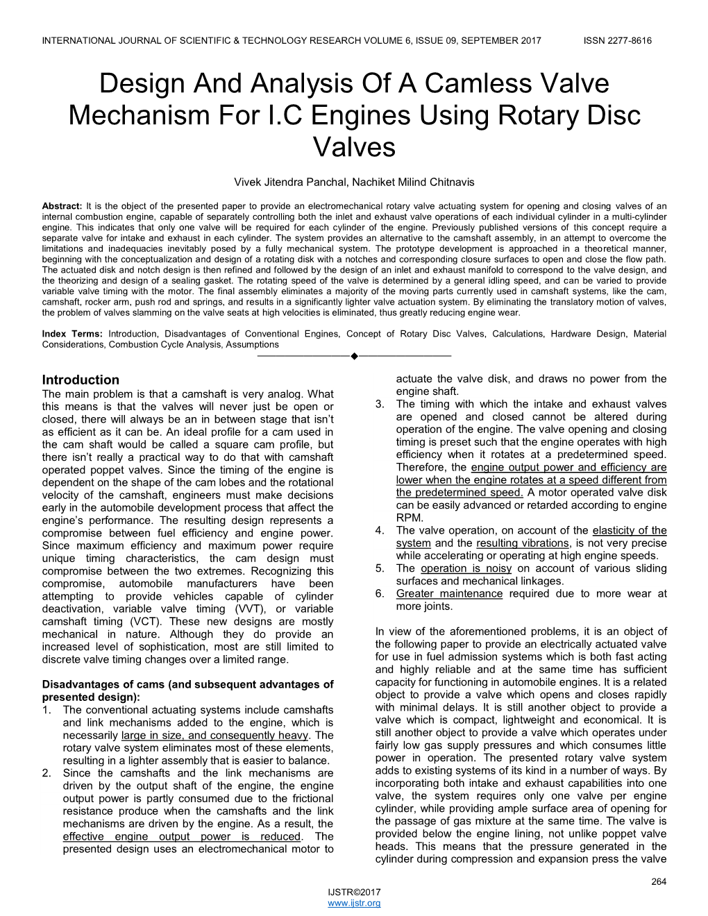 Design and Analysis of a Camless Valve Mechanism for I.C Engines Using Rotary Disc Valves