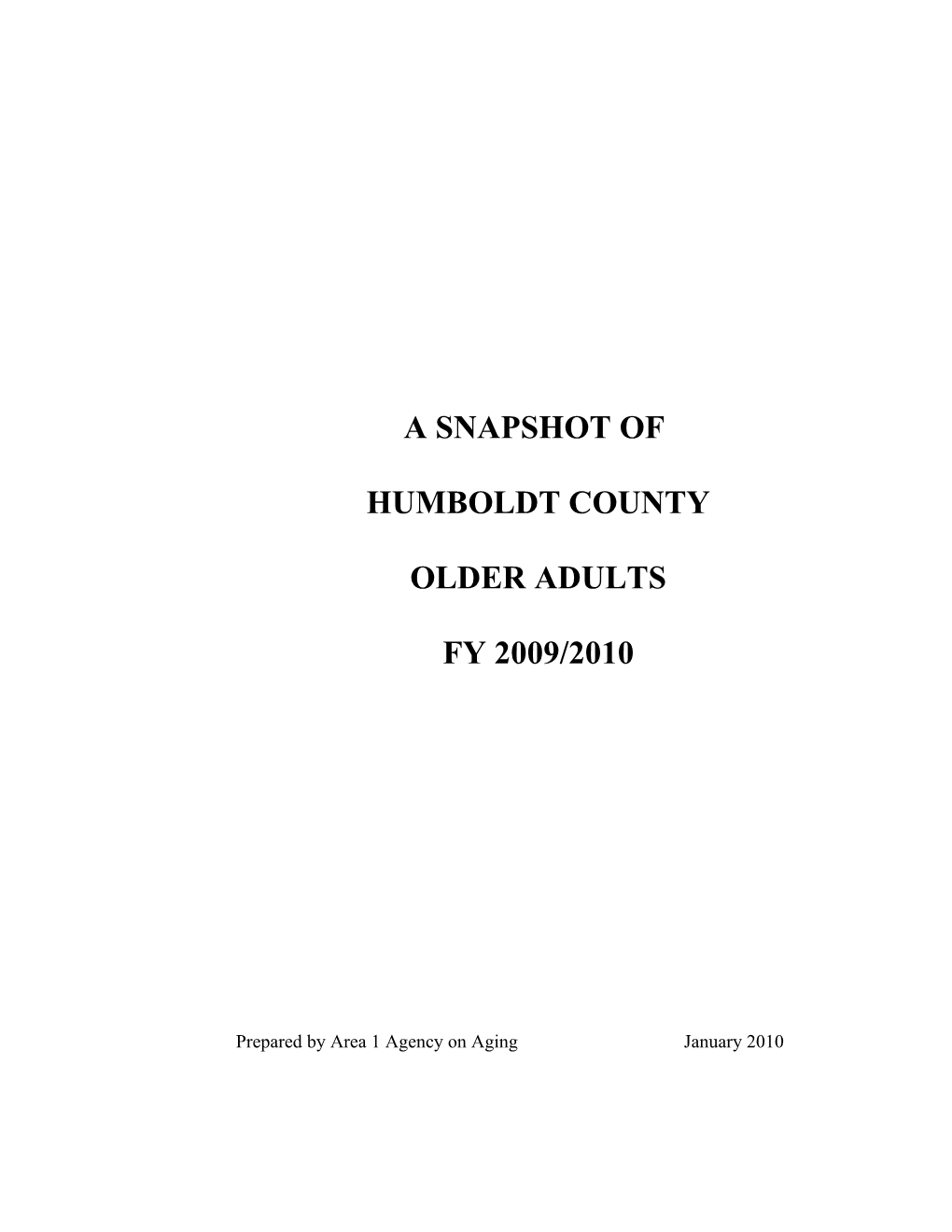 Seniors Residing in Humboldt County