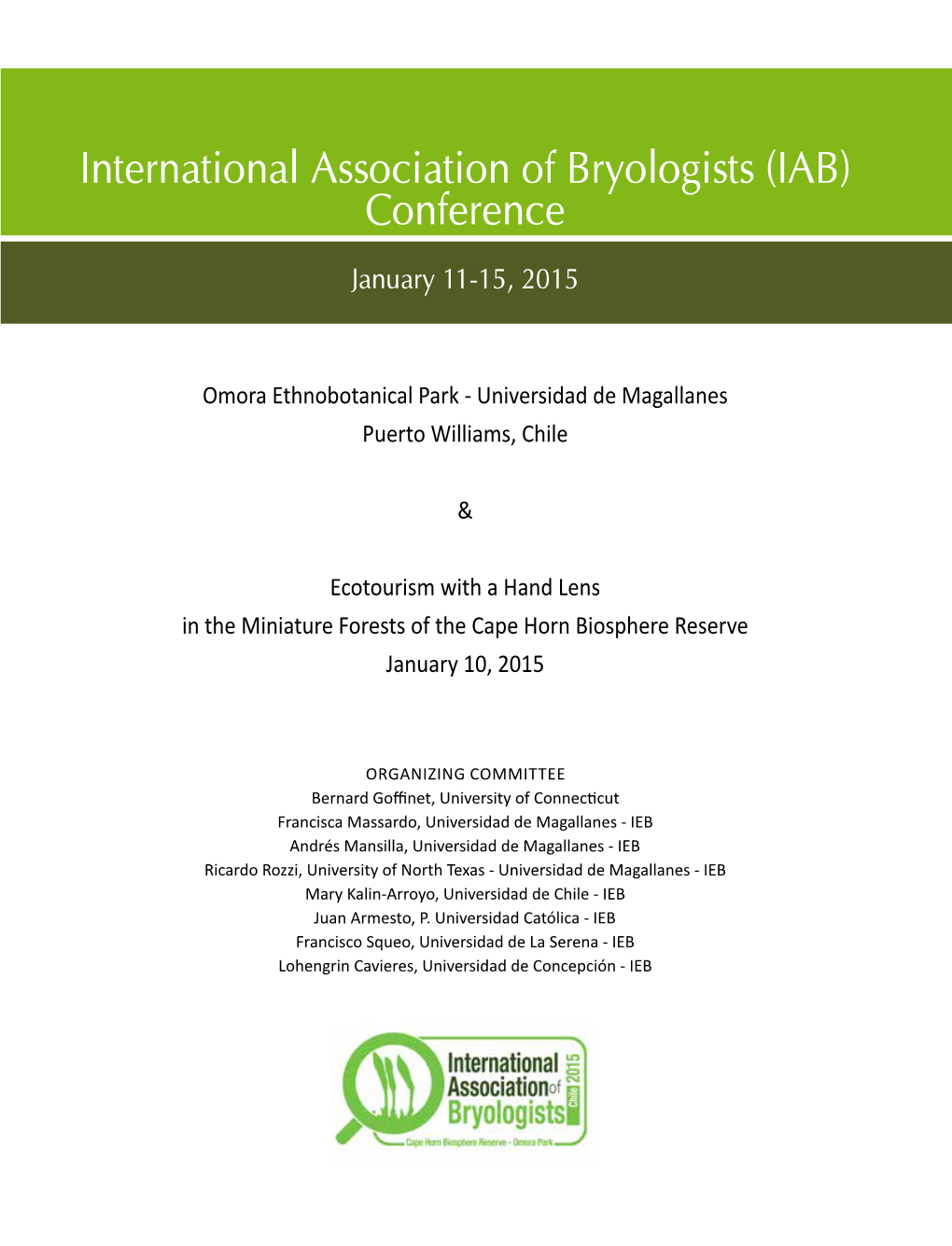 International Association of Bryologists (IAB) Conference