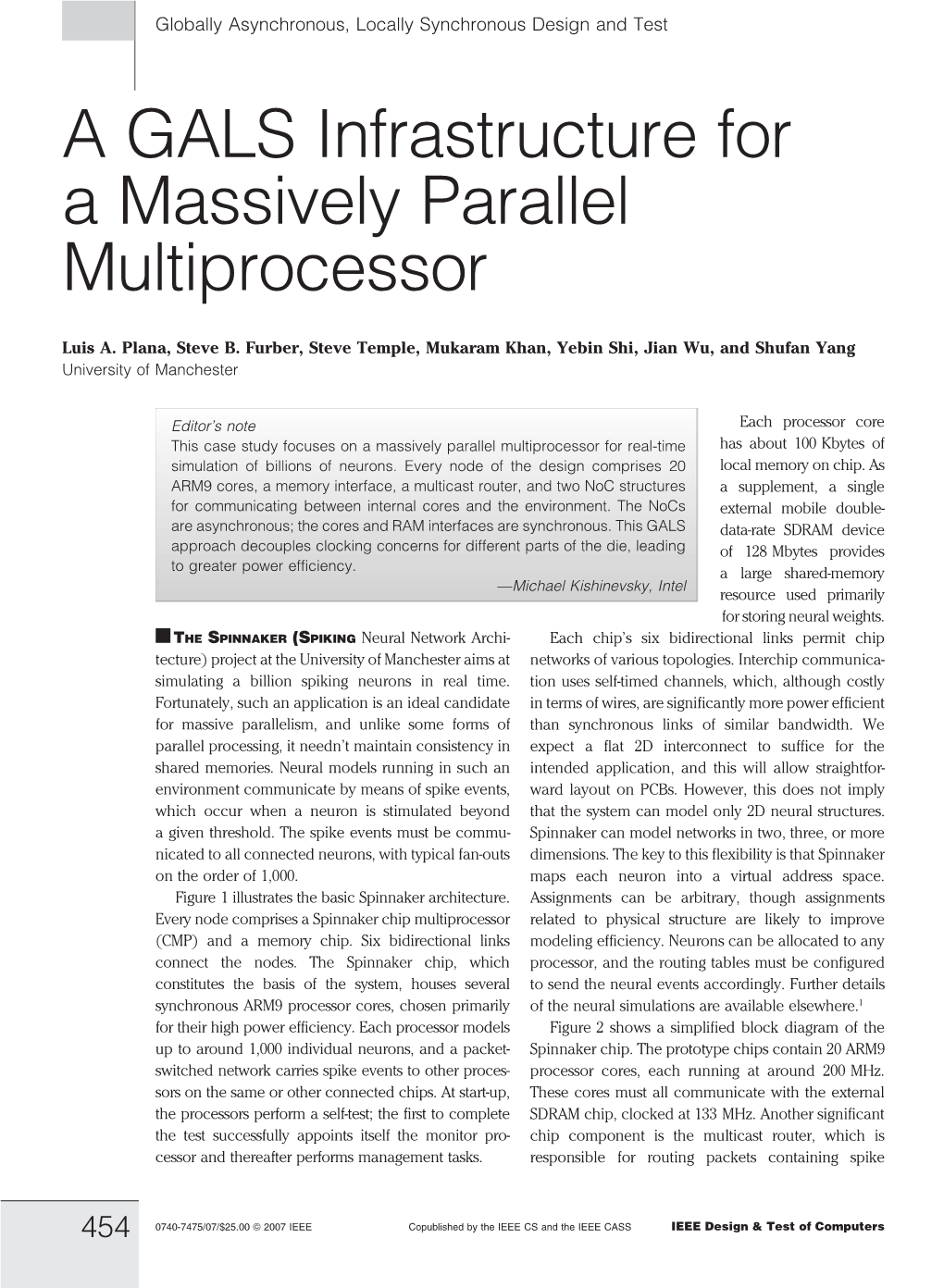 A GALS Infrastructure for a Massively Parallel Multiprocessor