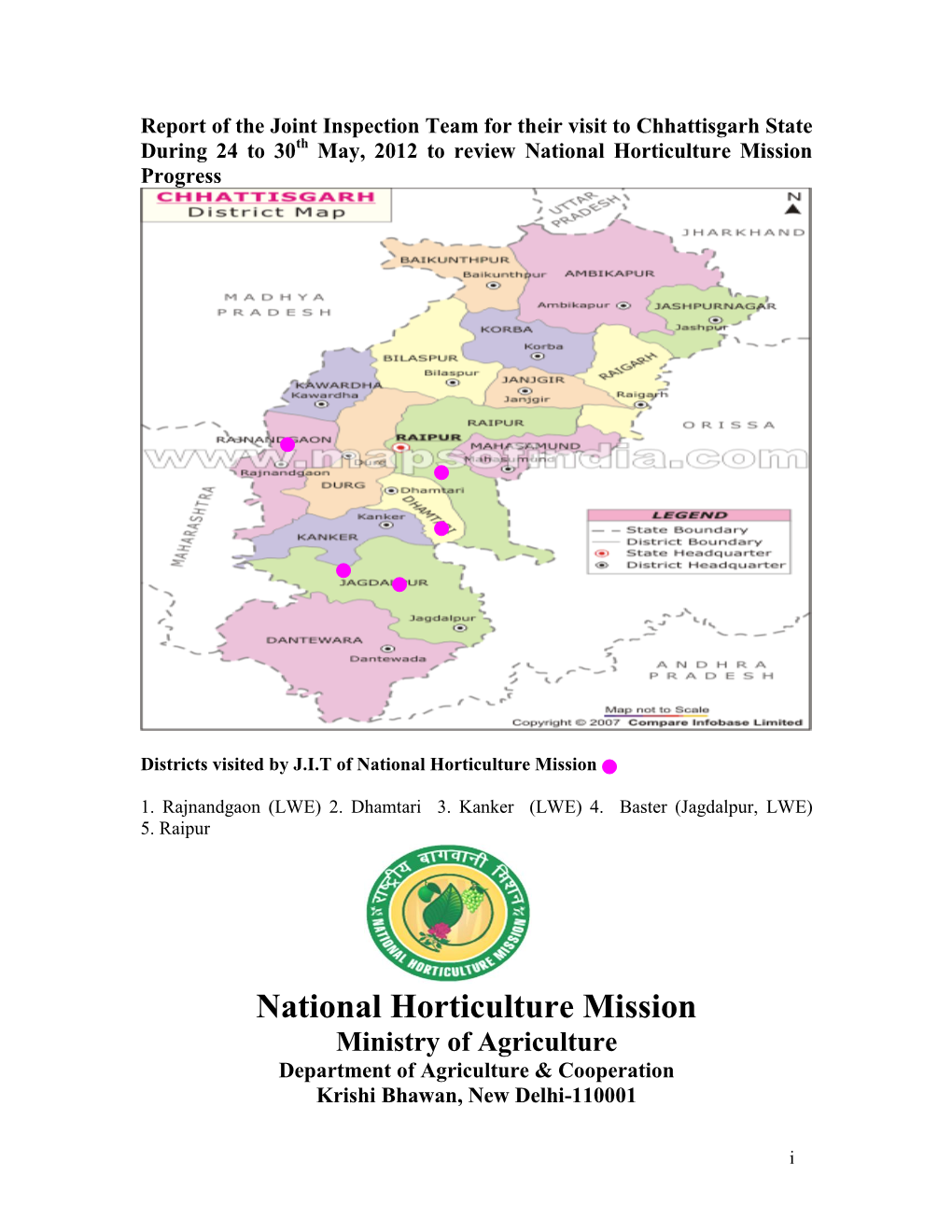 National Horticulture Mission Progress