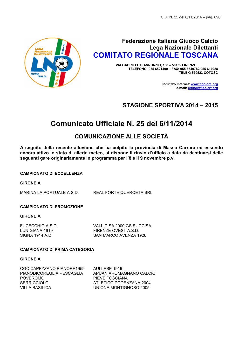 Comitato Regionale Toscana