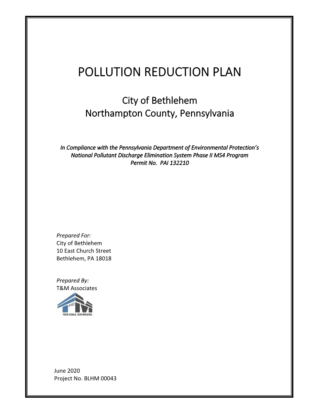 Pollution Reduction Plan