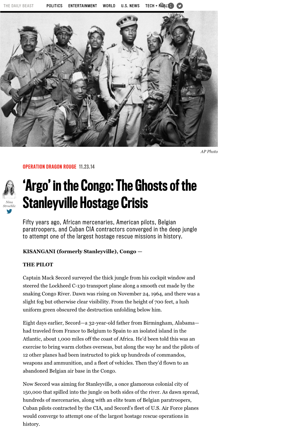 'Argo' in the Congo: the Ghosts of the Stanleyville Hostage Crisis