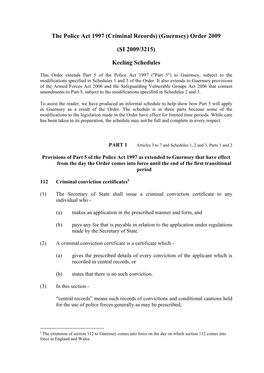 Extension of Part 5 of the Police Act to Guernsey