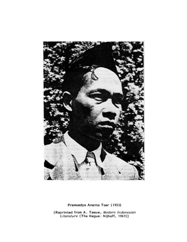 Pramoedya Ananta Toer (1953)