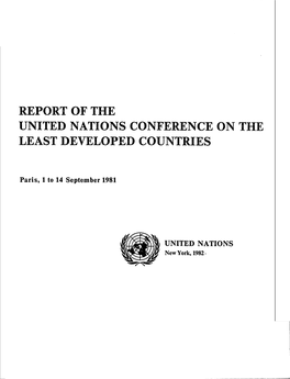Report of the United Nations Conference on the Least Developed Countries