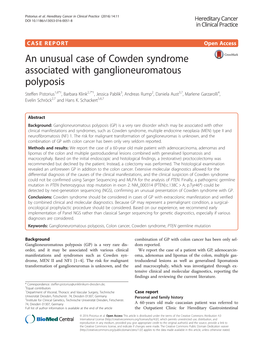 An Unusual Case of Cowden Syndrome Associated With