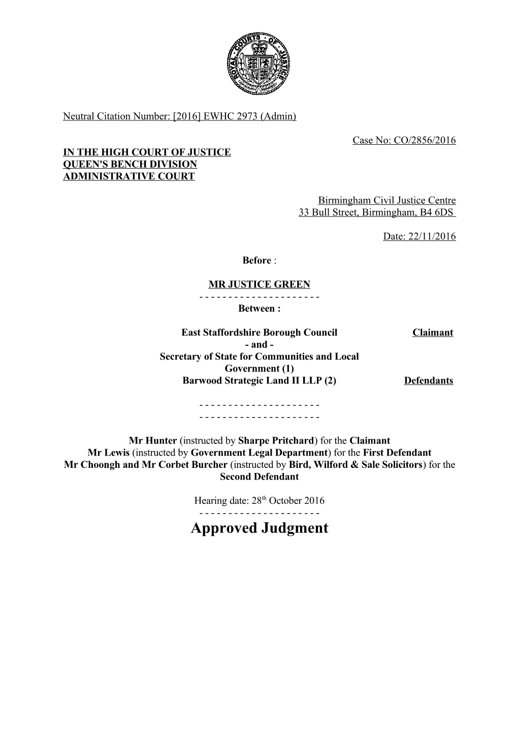 High Court Judgment Template s8