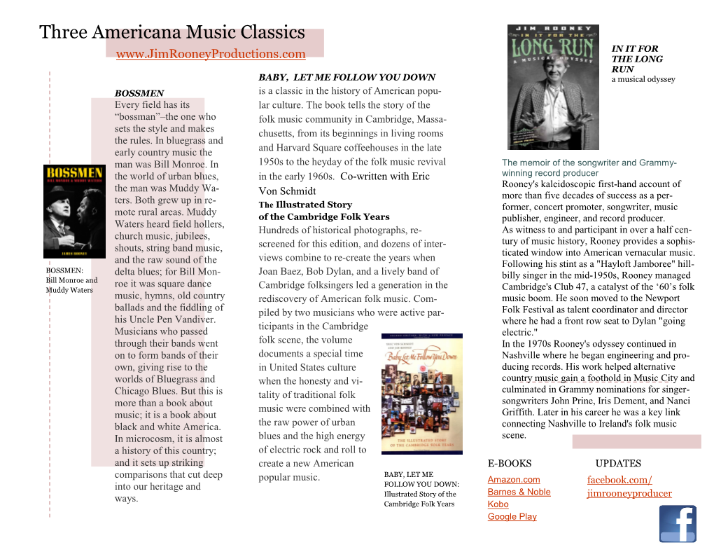 Three Americana Music Classics