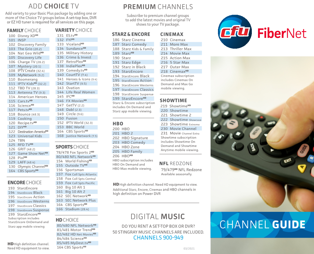 Print a Channel Guide