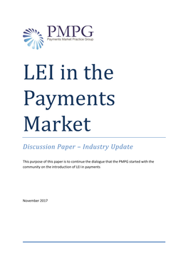 LEI in the Payments Market