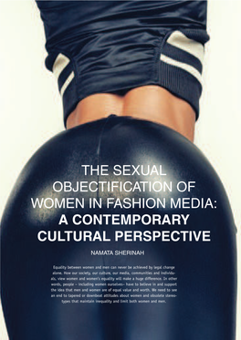 The Sexual Objectification of Women in Fashion Media: a Contemporary Cultural Perspective