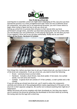 Setting up Your Drum