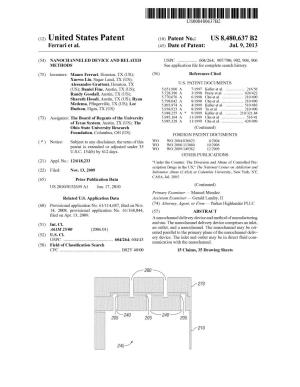 (12) United States Patent (10) Patent No.: US 8,480,637 B2 Ferrari Et Al